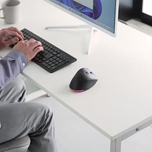 Hinomi | Bluetooth Silent Ergonomic RGB Dual-mode Wireless Charging Mouse