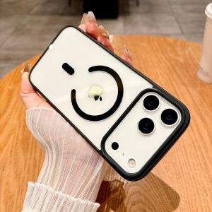 เคสโทรศัพท์ใสพร้อมขอบสีสันหรูหรา รองรับการชาร์จไร้สายแม่เหล็ก Magsafe สำหรับ iPhone 17 Air 16 E 15 14 Plus 13 12 11 Pro Max