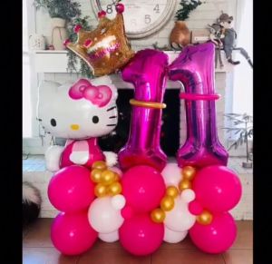 Balon Foil Karakter Hello Kitty & Dekorasi Pesta