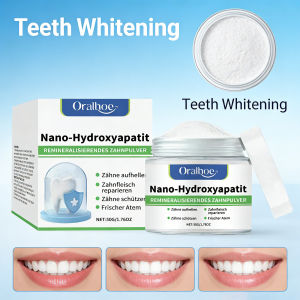 Hydroxyapatite Teeth Whitening Powder Removes Yellow Stains & Dental Calculus Nourishes Gums & Freshens Breath Oral Care Powder