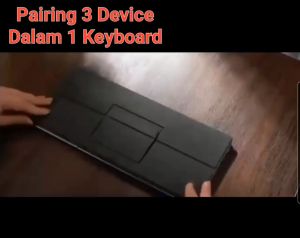Bluetooth Keyboard Wireless 3Device Connection Rotary Touchpad KF 8700