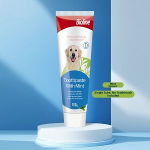 Bioline Pet Toothpaste Edible Dog Toothbrush Dental Cleaning Supplies for Dogs Pet Oral Care ens Breath Normal Size
