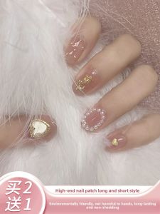 MONLEYTA | Handmade Nail Art Stickers Short And Long Wearing False Nails Silver Sparkling Butterfly Design For Autumn Winter Collection