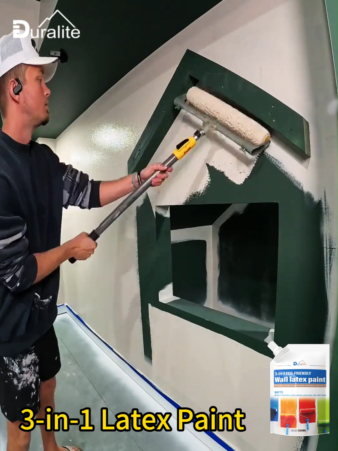 🔥Instant Whitening🔥Latex Paint 500ml Bagged WallCoating Latex Quick Drying Indoor and Outdoor Home Refurbished Coating Anti-peeling Formaldehyde Free and Low Odor Eco-Friendly Interior Latex Paint Latex Paint For Cement Wall