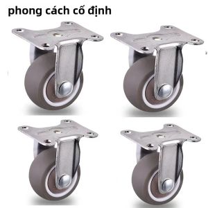 4 Bánh Đựng Đồ Nội Thất Đa Năng 360 °   Bánh Xe Xoay Cao Su Mềm Hạng Nặng Cho Ghế Nền Tảng Xe Đẩy Phụ Kiện Gia Dụng
