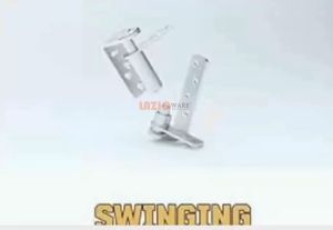 Stainless steel cafe salon counter swing door hinge self closing heaven and earth axis