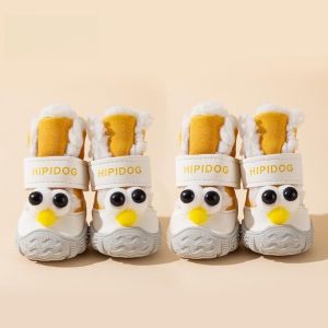 MONLEYTA | Giày lót cotton mùa đông cho chó nhỏ đế mềm không thể rơi Bộ đồ bảo hộ chân thú cưng cho chihuahua Teddy Bichon