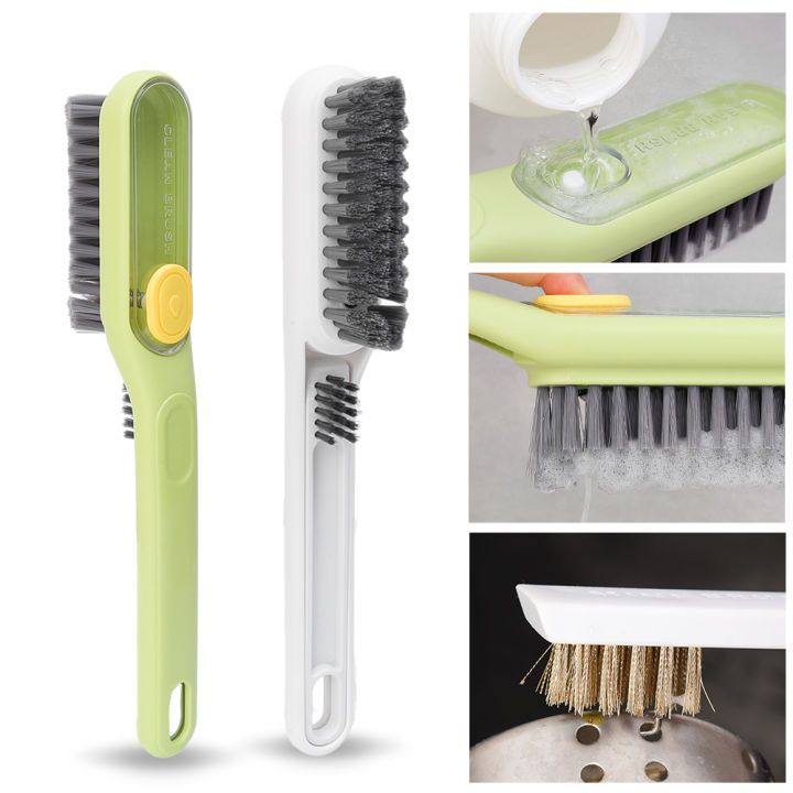 Hard Bristle Crevice Brush 2 In 1 Flexible Crevice Cleaning Brush Small Long Slit Brush For Tub 0750