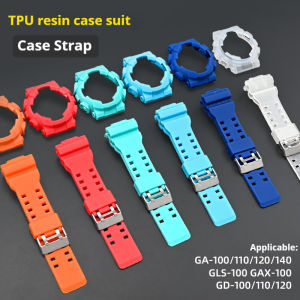 Strap Case for Casio G-Shock GA-100/110/120/140 GD-100 GAX-100 Men Women Replacement Matte Rubber Silicone Watch Band Bracelet