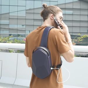 7213 BANGE Premium Quality Bag Crossbody Bag Anti Theft YKK Zipper Water Repellent Fabric Tablet Bag Travel Office School Work Daily Bag Chest bag Shoulder bag