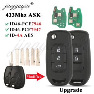 Modified ID46 4A Chip 433MHz Flip Car Remote Key For Renault Logan Master Twingo Clio Kangoo Modus Trafic Dacia Nissan Control