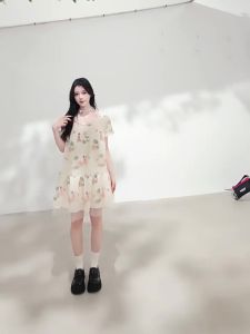 KEIKO | New Chinese Style Delicate Floral Print Chiffon Dress