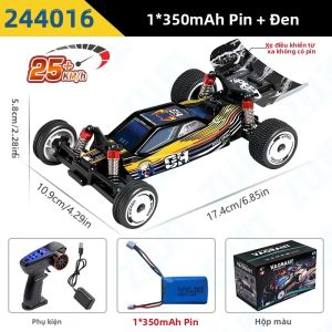 Xe Điều Khiển Từ Xa WLtoys 244016 Tỷ Lệ 1/24 Tốc Độ Cao 2 Bánh Dẫn Động Drift Đua Xe Địa Hình 25KM/H Quà Tặng Giáng Sinh Kèm Pin Lithium