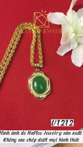 Dây Chuyền Mặt Đá Xanh Xinh Đẹp V1212
