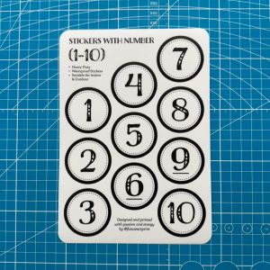 Set Number Stickers of 1-100 Alphabet Letter A-Z Symbols. Premium Sticker Label. For Restaurant Dining Table Nombor Meja