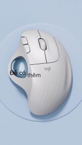 Chuột không dây Công Thái Học Logitech Ergo M575s Silent - Bluetooth USB Bolt Giảm ồn Trackball ngón cái