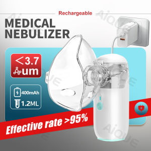 AiQUE Silent 3.7μm Mini Portable Nebulizer Shipping Free Medical Ultrasound Breathing Inhaler Runny Nose Mobile Steam Device