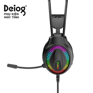 Tai nghe vi tính DEIOG X10 LED RGB USB 7.1 âm thanh sống động sắc nét bass sâu