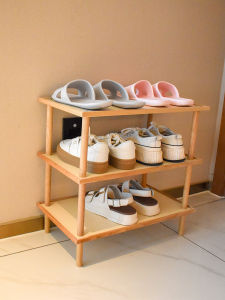 ตู้รองเท้าแบบตั้งขึ้นได้หลายชั้น แบบญี่ปุ่น สไตล์เรียบง่าย สำหรับใช้ในบ้าน สำหรับประตูริมทาง ชั้นวางรองเท้าแบบยูนิฟอร์มสำหรับเด็ก ตู้รองเท้าแบบพกพาได้หลากหลาย