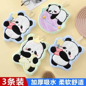 Kitchen Hanging Hand Towel Absorbent Odorless Cute Cartoon Children Thickened Wiping Cloth Household Cleaning Tools