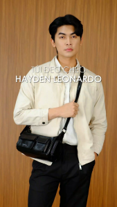 Leonardo Túi Đeo Chéo Nam Hayden Da Microfiber Cao Cấp Thiết Kế 6 Ngăn Thông Minh Kháng Nước Thời Trang Thành Thị