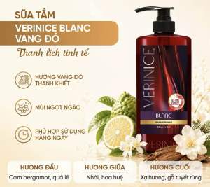 Sữa Tắm Verinice lưu hương Dưỡng Ẩm Mềm Mịn Sáng Da Ngừa Lão Hóa tẩy tế bào chết & ngừa giảm mụn lưng