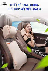 [XẢ HÀNG] Gối tựa đầu ô tô chất liệu cao su non cao cấp chống đau mỏi lưng cổ và vai gáy tạo cảm giác thoải mái khi lái xe