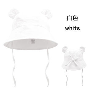 Adjustable Cotton Fishing Cap Breathable Sunshade Hat for Infants And Toddlers Cute Short Brim round Top Cotton Hat for Spring Summer