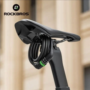 【SG Delivery】ROCKBROS Steel Cable Password Lock Multifunctional Anti Theft Durable Portable Lightweight Multi-Scenario Chain Universal Lock Bike Paint Friendly MTB Road Bike