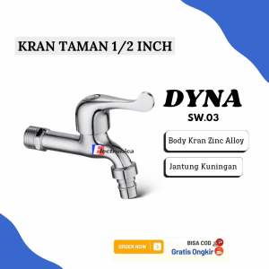 KRAN AIR TAMAN TEMBOK 1/2 INCHI MERK DYNA SW 03 / KRAN TAMAN / BIBCOCK KRAN AIR