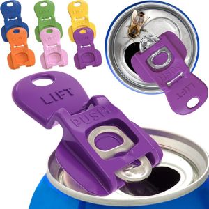 1/6/12Pcs Beverage Soda Protector Can Opener Color Coded Drink Shield Color Coded Drink Shield And Soda Protector Drink Shield