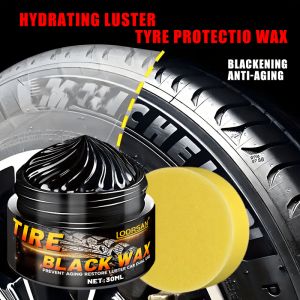 TIRE BLACKWAX - 30ml Hydrating Luster & Protection Cream for Tires Bumpers and Wheels - Anti-Fade Oxidation Resistant Use