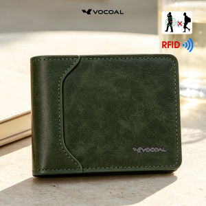 VOCOAL Mens Wallet Cash Slot Simple Short Wallet Soft PU Business Wallet Retro Wallet Multi-Card Position Wallets Travel Purses Coin Wallet