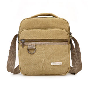 Large Canvas Shoulder Bag Mens Wear Resistant Construction Tool Bag Labor Protection Bag Diagonal Carry Bag Large Capacity Travel