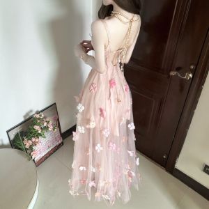 CHANGTONG | French Style Gentle Flower Lace Fairy Dress