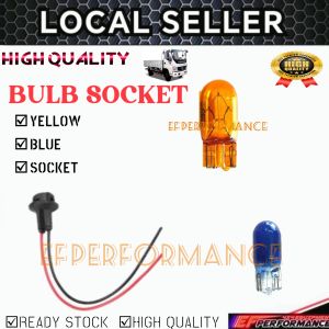 HIGH QUALITY FUEL 12V T10 4090 BULB SOCKET BLUE YELLOW MENTOL BIRU KURNING AMBER CAR KERETA LORRY LORI EF PERFORMANCE