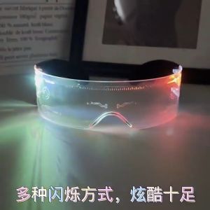 แว่นตาเรืองแสงแว่นตาเรืองแสงคริสต์มาสแว่นตามีไฟแว่นตาเรืองแสงแว่นตาปาร์ตี้แว่นตาตารางแว่นตามีไฟแว่นตาไฟกระพริบ LEDPartyGlassesแว่นมีไฟ