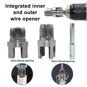 PPR water pipe integrate wire opener 4/6 universal internal external thread tap cone plate thread threading power tool accessory