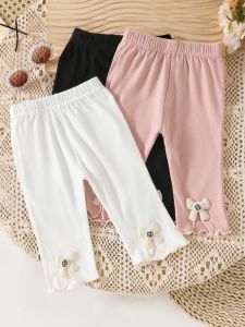 Girl Pants Summer New Arrival Baby Thin Cropped Pants 3 Girl Outerwear Leggings Infant Tights 2
