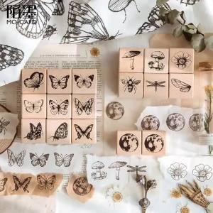 Con Dấu Gỗ Hình Bướm Cổ Điển Dùng Cho Làm Thủ Công Trang Trí Sổ Tay Nhật Ký Ong Chuồn Chuồn Đồ Thủ Công DIY Đồ Dùng Giải Trí