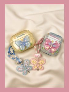 Summer Star Fairy Tale 3D Butterfly AirPods Protective Case Wireless Bluetooth  Earphone Cover Soft TPU Pink Girl Heart