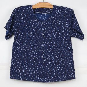 เสื้อลายดอกเสริมไหล่คนแก่ เสื้อคนแก่บ้านนอกใส่ไปวัดวา ใส่ออกงาน ไม่ต้องรีดนะ ผ้าเบาใส่สบาย สินค้าพร้อมส่ง