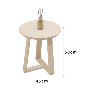 Creamy Style Stone Plate Coffee Table Modern Minimalist Small Apartment Size Combination round Tea Table Living Room Home Small Tea Table