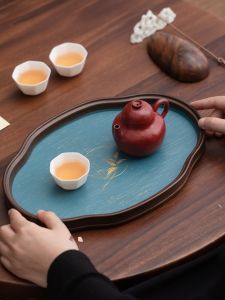 Mới Phong Cách Trung Hoa Khay Trà Nhà Phòng Khách Gongfu Trà Đĩa Hiển Thị Khô Pha Bàn Nhỏ Thoát Nước Nồi