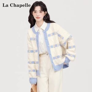 La Chapelle | Áo Cardigan Len Sọc Carô