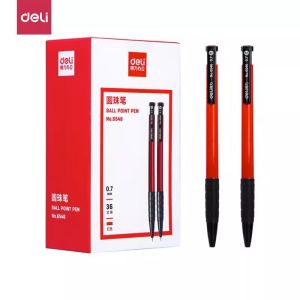Deli Blue And Black Inkball Pens Press Type for Students And Teachers Simple Style Plastic Pen Traditional Writing Tool