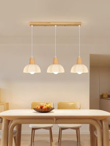 DGY | Modern Minimalist Nordic Wood Pendant Light Cream