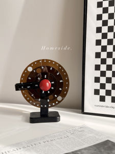 Homeside Acrylic Rotating Vintage Style Decorative Desktop Calendar Manual Turning Year Calendar Display Home Decor