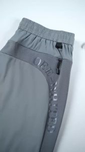 Mens Ice Silk Jogging Pants Casual Straight Zipper Pocket Cut Wide Leg Summer Fashion Jogger Pants Loose Trend Thin Pants Plus Size