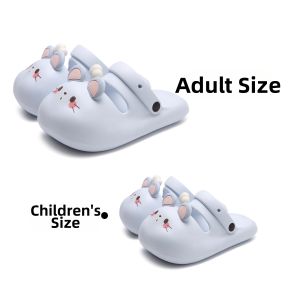 XIXITIAO | Summer Fun Rat Design Slip-Resistant Beach Mary Jane Clogs